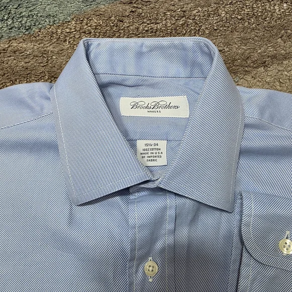 Brooks Brothers Light Blue Men's Dress Shirt - Picture 4 of 6